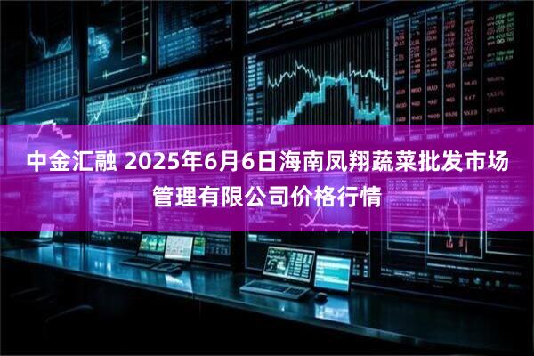 中金汇融 2025年6月6日海南凤翔蔬菜批发市场管理有限公司价格行情