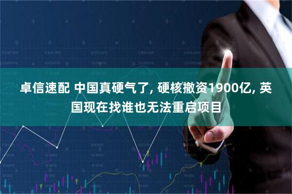 卓信速配 中国真硬气了, 硬核撤资1900亿, 英国现在找谁也无法重启项目