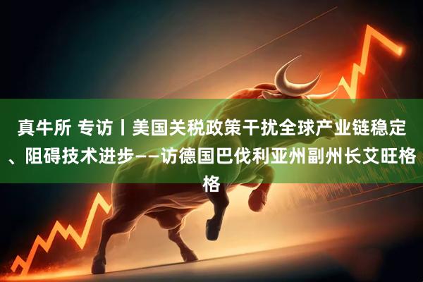 真牛所 专访丨美国关税政策干扰全球产业链稳定、阻碍技术进步——访德国巴伐利亚州副州长艾旺格